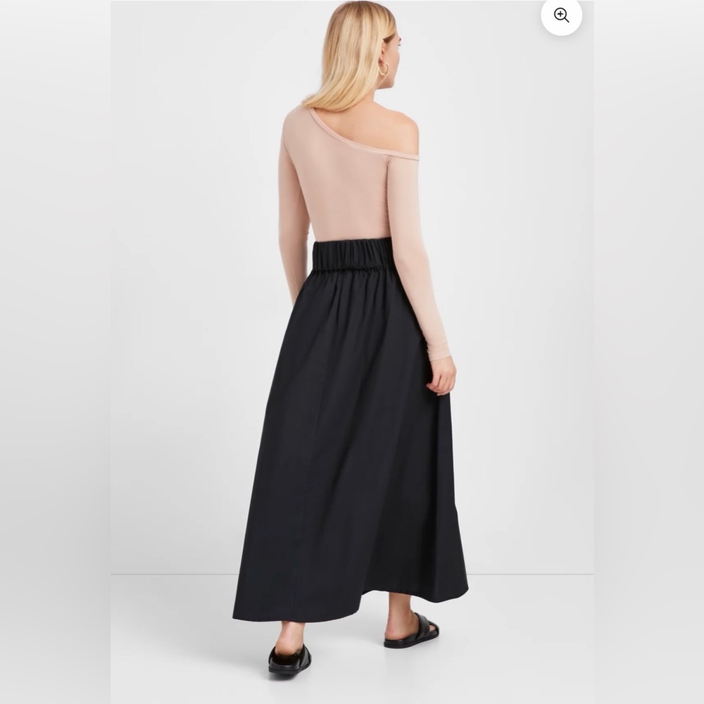 MARCELLA Black Flowy Maxi Skirt with Wide Elastic Waistband - Picture 5 of 8